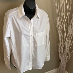 Zara white button down blouse